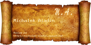 Michalek Aladin névjegykártya